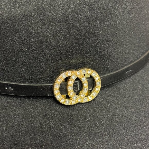 I.N.C. INTERNATIONAL CONCEPTS Women's Felt Panama Hat - Black - Picture 2 of 3